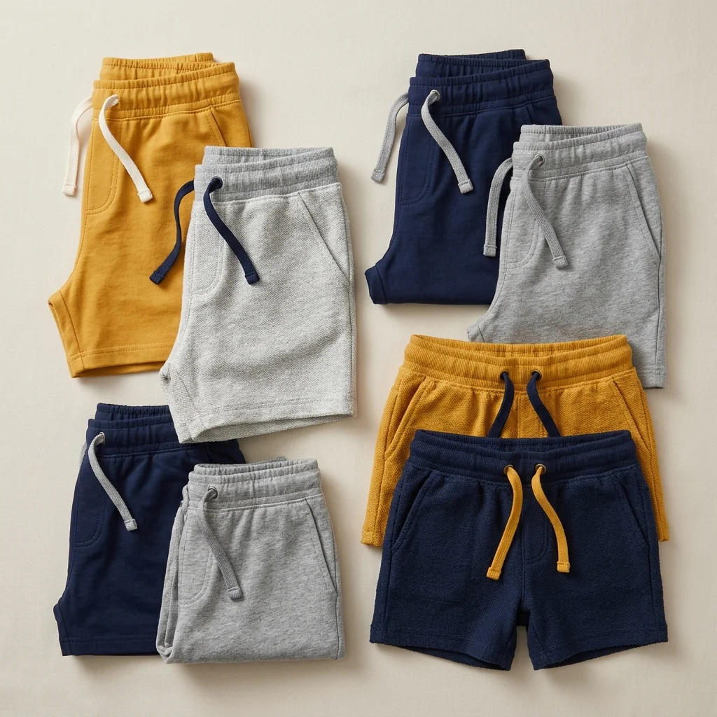 apparel-the-hub-kidswear-kids-cotton-shorts-collection-in-mustard-navy-and-grey